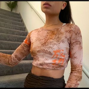 pretty little thing mesh crop top